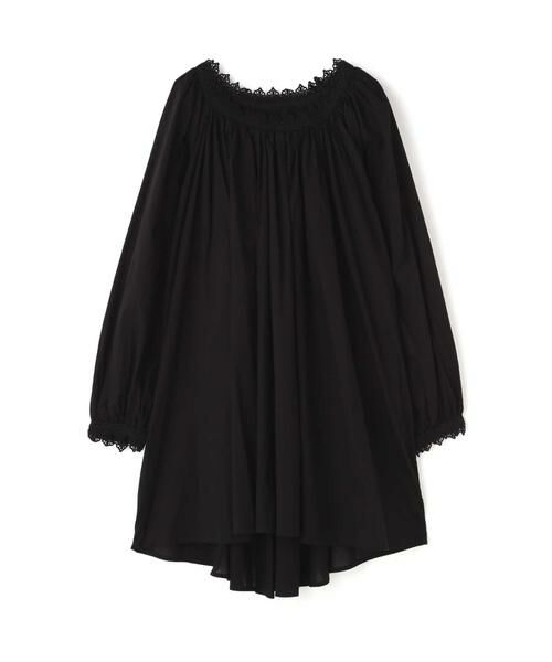 ＊＊N.Natural Beauty Basic / エヌ ナチュラルビューティーベーシック シャツ・ブラウス | ボリュームギャザーチュニックブラウス（ブラック）