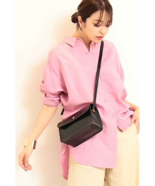 ＊＊N.Natural Beauty Basic / エヌ ナチュラルビューティーベーシック シャツ・ブラウス | 麻リラックスシャツ（ピンク）