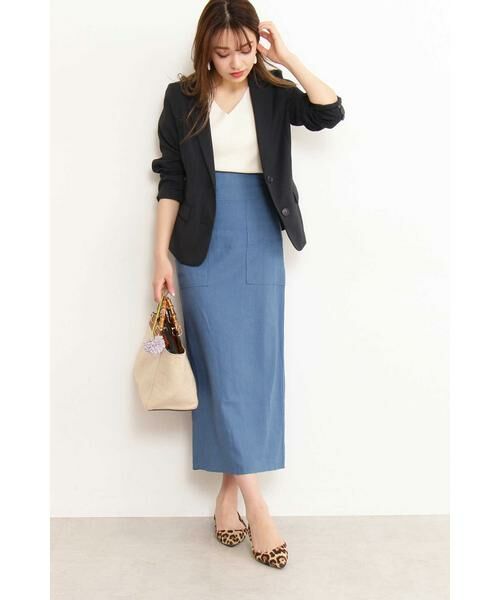 ＊＊N.Natural Beauty Basic / エヌ ナチュラルビューティーベーシック スカート | 麻タイトマキシスカート | 詳細4