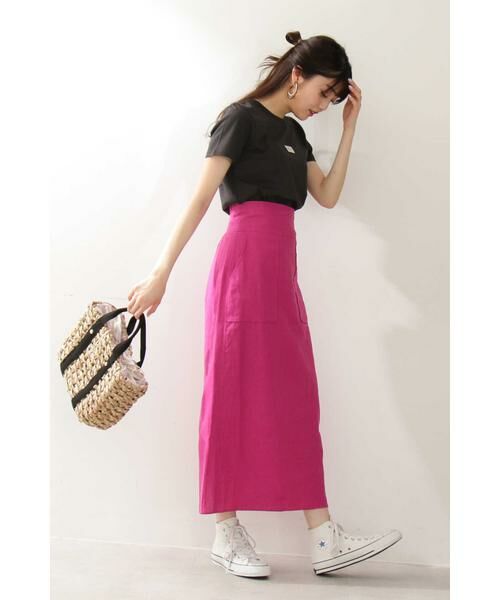 ＊＊N.Natural Beauty Basic / エヌ ナチュラルビューティーベーシック スカート | 麻タイトマキシスカート | 詳細12