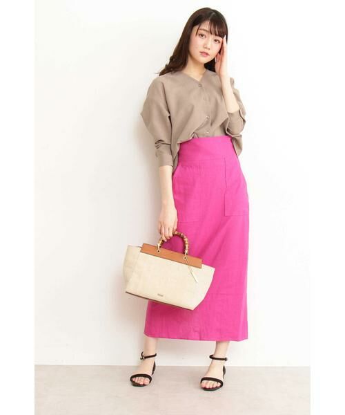 ＊＊N.Natural Beauty Basic / エヌ ナチュラルビューティーベーシック スカート | 麻タイトマキシスカート | 詳細13