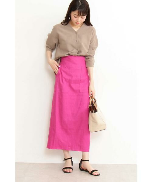 ＊＊N.Natural Beauty Basic / エヌ ナチュラルビューティーベーシック スカート | 麻タイトマキシスカート | 詳細14