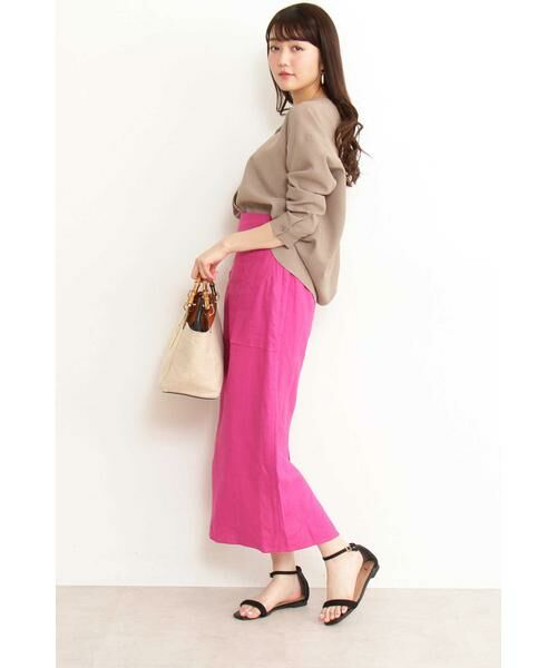 ＊＊N.Natural Beauty Basic / エヌ ナチュラルビューティーベーシック スカート | 麻タイトマキシスカート | 詳細15