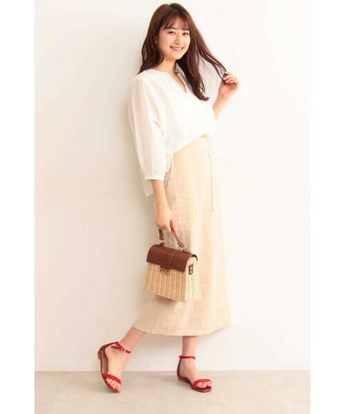 ＊＊N.Natural Beauty Basic / エヌ ナチュラルビューティーベーシック スカート | 麻タイトマキシスカート | 詳細29