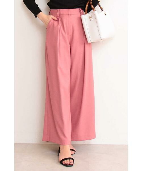 **N.Natural Beauty Basic / エヌ ナチュラルビューティーベーシック パンツ | リスタビュールワイドパンツ(ピンク)
