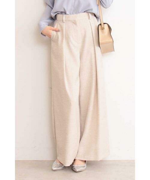 **N.Natural Beauty Basic / エヌ ナチュラルビューティーベーシック パンツ | リスタビュールワイドパンツ(ベージュ)