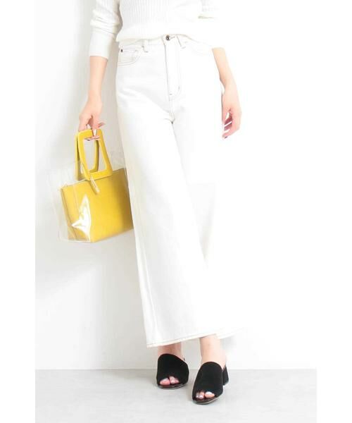 ＊＊N.Natural Beauty Basic / エヌ ナチュラルビューティーベーシック パンツ | パラツォデニム（ホワイト）