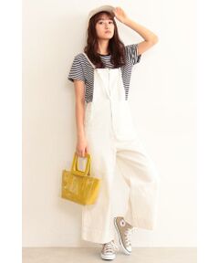 フロントファスナーデニムサロペット