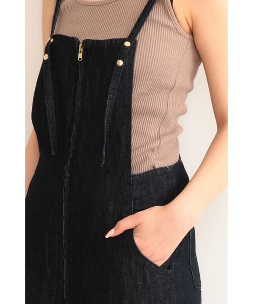 ＊＊N.Natural Beauty Basic / エヌ ナチュラルビューティーベーシック ワンピース | フロントファスナーデニムサロペット | 詳細10