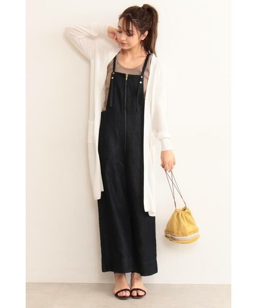 ＊＊N.Natural Beauty Basic / エヌ ナチュラルビューティーベーシック ワンピース | フロントファスナーデニムサロペット | 詳細2