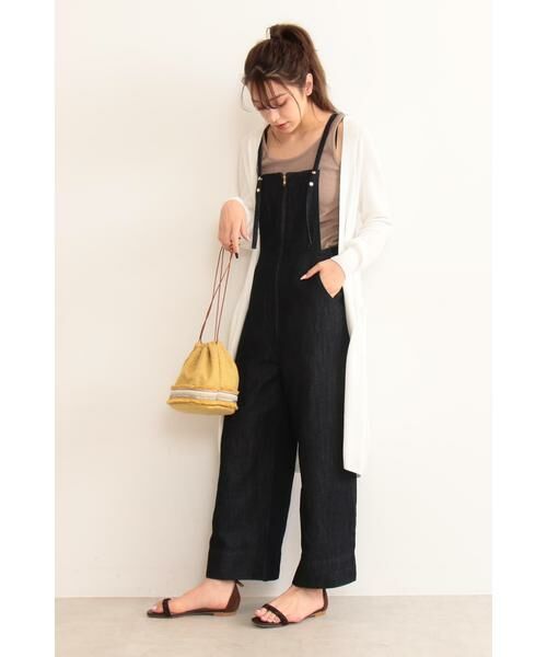 ＊＊N.Natural Beauty Basic / エヌ ナチュラルビューティーベーシック ワンピース | フロントファスナーデニムサロペット | 詳細4