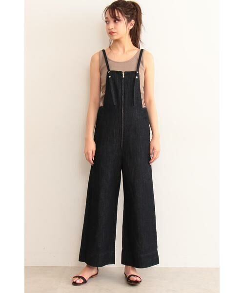 ＊＊N.Natural Beauty Basic / エヌ ナチュラルビューティーベーシック ワンピース | フロントファスナーデニムサロペット | 詳細7