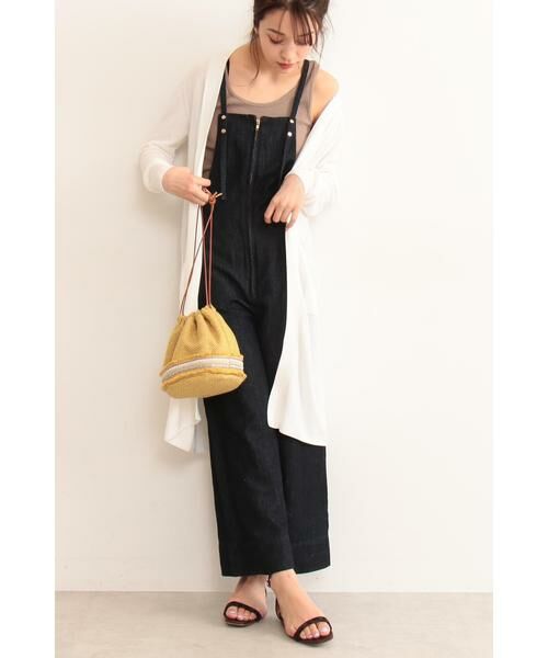 ＊＊N.Natural Beauty Basic / エヌ ナチュラルビューティーベーシック ワンピース | フロントファスナーデニムサロペット（ワンウォッシュ）