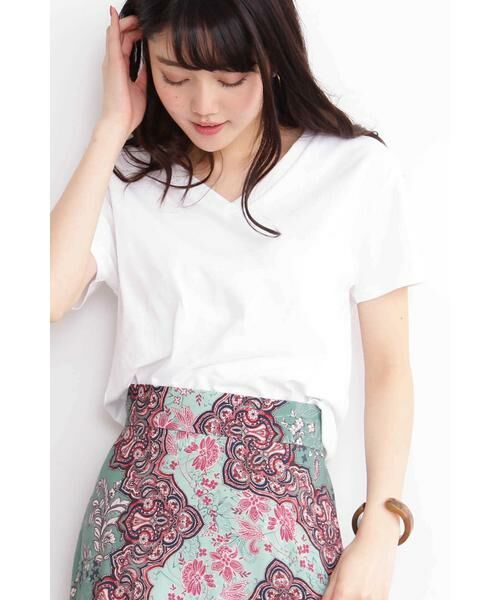 ＊＊N.Natural Beauty Basic / エヌ ナチュラルビューティーベーシック カットソー | ベーシックTシャツ Vネック（オフ）