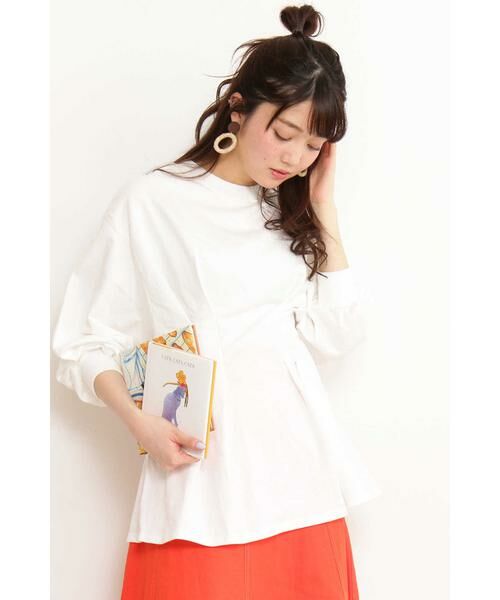 ＊＊N.Natural Beauty Basic / エヌ ナチュラルビューティーベーシック カットソー | ペプラムカットソー（ホワイト）