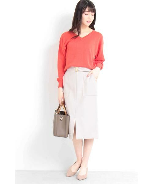 ＊＊N.Natural Beauty Basic / エヌ ナチュラルビューティーベーシック ニット・セーター | コットンアサVネックニット | 詳細7