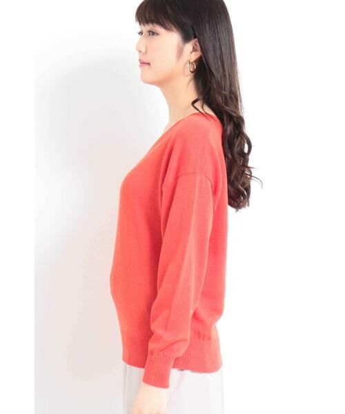 ＊＊N.Natural Beauty Basic / エヌ ナチュラルビューティーベーシック ニット・セーター | コットンアサVネックニット | 詳細10