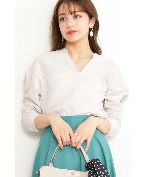 ＊＊N.Natural Beauty Basic / エヌ ナチュラルビューティーベーシック シャツ・ブラウス | ドライポプリンシャツ（グレー）