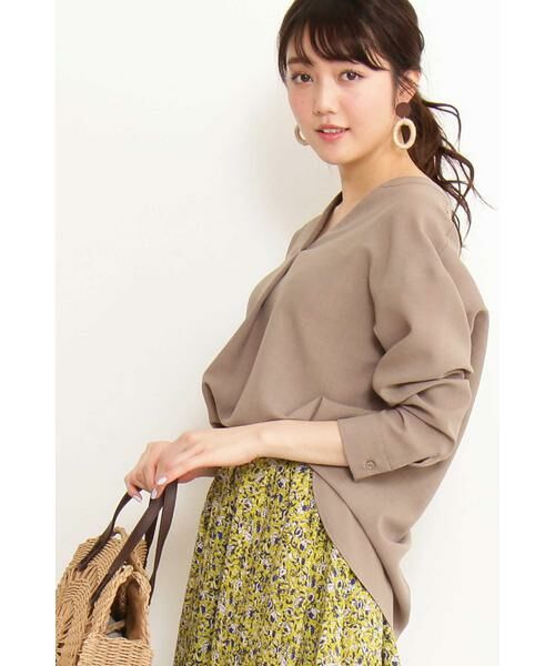 ＊＊N.Natural Beauty Basic / エヌ ナチュラルビューティーベーシック シャツ・ブラウス | ドライポプリンシャツ（モカベージュ）