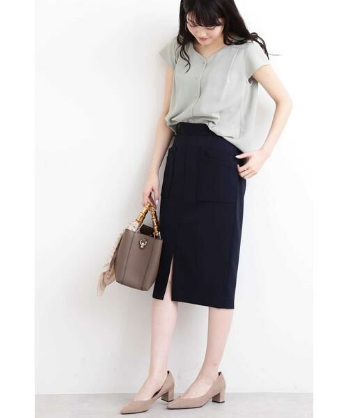 ＊＊N.Natural Beauty Basic / エヌ ナチュラルビューティーベーシック シャツ・ブラウス | ハートネックタックブラウス | 詳細3