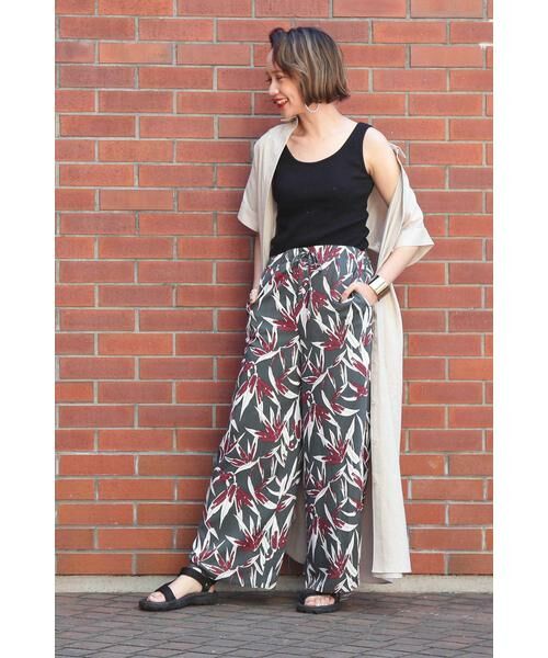 ＊＊N.Natural Beauty Basic / エヌ ナチュラルビューティーベーシック パンツ | リーフプリントリラックスパンツ | 詳細13