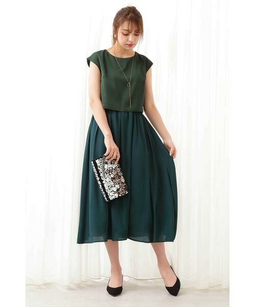 ＊＊N.Natural Beauty Basic / エヌ ナチュラルビューティーベーシック ワンピース | セパレートワンピース（グリーン）