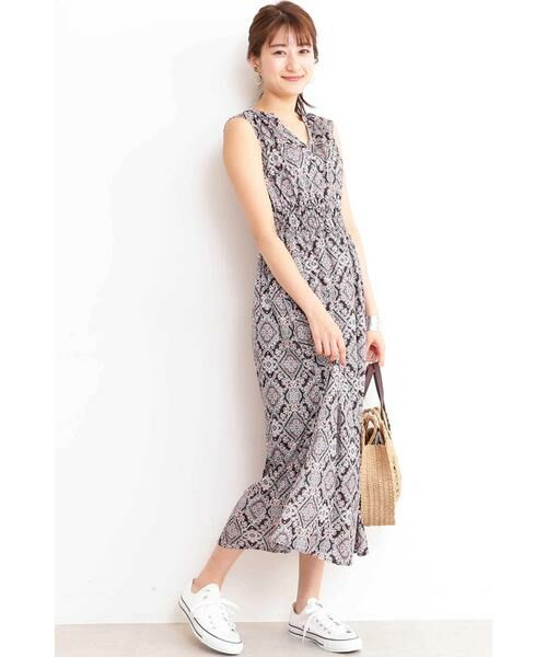 ＊＊N.Natural Beauty Basic / エヌ ナチュラルビューティーベーシック ワンピース | ハイウエストシャーリングマキシワンピース | 詳細3