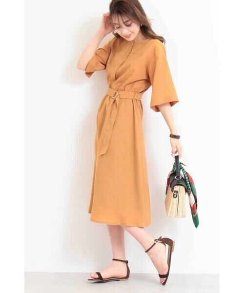 ＊＊N.Natural Beauty Basic / エヌ ナチュラルビューティーベーシック ワンピース | ドライポプリンシャツワンピース（イエロー）