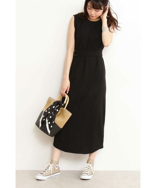 ＊＊N.Natural Beauty Basic / エヌ ナチュラルビューティーベーシック ワンピース | ランダムワッフルワンピース（ブラック）