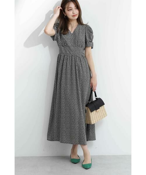 ＊＊N.Natural Beauty Basic / エヌ ナチュラルビューティーベーシック ワンピース | パワーショルダーマキシワンピース（ブラック1）