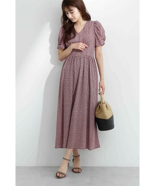 ＊＊N.Natural Beauty Basic / エヌ ナチュラルビューティーベーシック ワンピース | パワーショルダーマキシワンピース（レッド1）