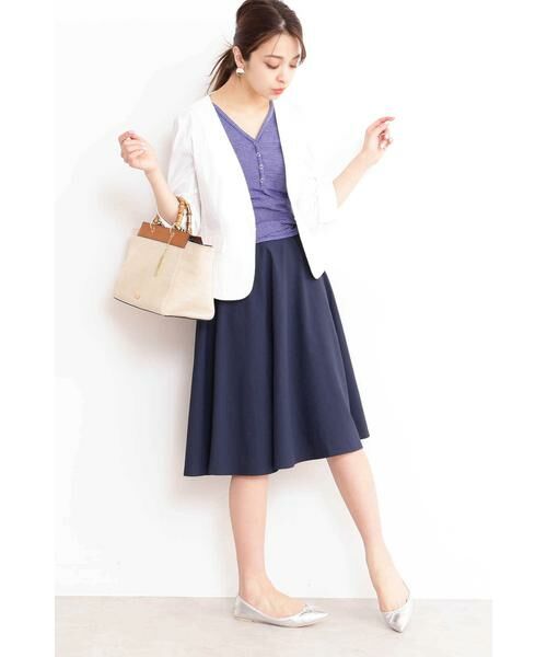 ＊＊N.Natural Beauty Basic / エヌ ナチュラルビューティーベーシック テーラードジャケット | シアーサッカーノーカラージャケット | 詳細14