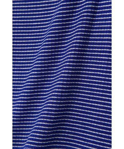 ＊＊N.Natural Beauty Basic / エヌ ナチュラルビューティーベーシック カットソー | テレコボーダーヘンリーネックTシャツ | 詳細5