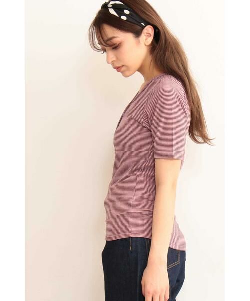 ＊＊N.Natural Beauty Basic / エヌ ナチュラルビューティーベーシック カットソー | テレコボーダーヘンリーネックTシャツ | 詳細11