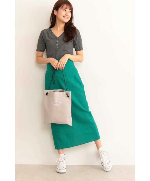 ＊＊N.Natural Beauty Basic / エヌ ナチュラルビューティーベーシック カットソー | テレコボーダーヘンリーネックTシャツ | 詳細14