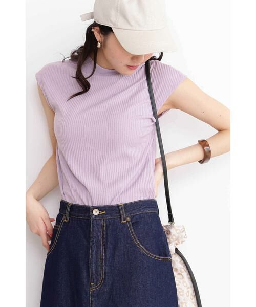 ＊＊N.Natural Beauty Basic / エヌ ナチュラルビューティーベーシック カットソー | ハイネックリブカットソー（ピンク）