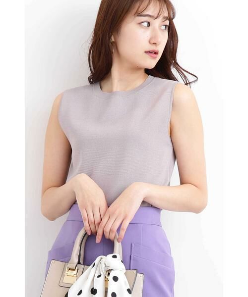 ＊＊N.Natural Beauty Basic / エヌ ナチュラルビューティーベーシック ニット・セーター | ミラノリブノースリーブニット（ベージュ）