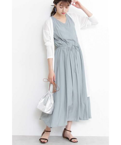 ＊＊N.Natural Beauty Basic / エヌ ナチュラルビューティーベーシック ワンピース | ドレープデシンワンピース | 詳細4