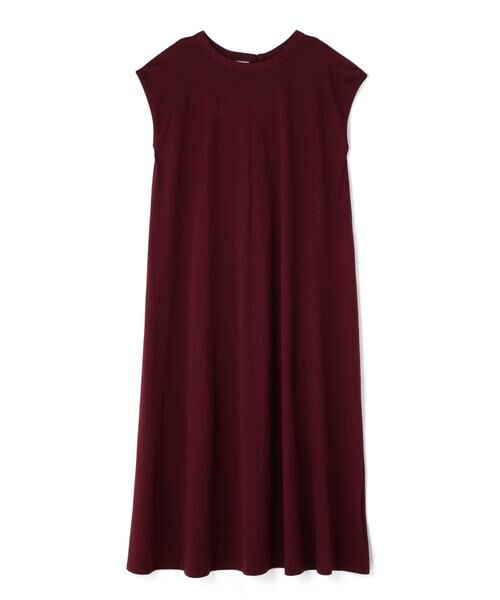 ＊＊N.Natural Beauty Basic / エヌ ナチュラルビューティーベーシック ワンピース | バックリボンベルトカットソーワンピース（ワイン）