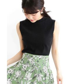 ワイドリブノースリーブカットソー