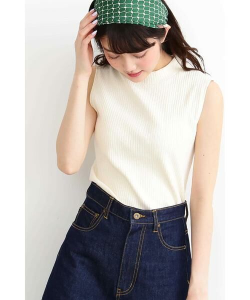 ＊＊N.Natural Beauty Basic / エヌ ナチュラルビューティーベーシック カットソー | ワイドリブノースリーブカットソー（オフ）