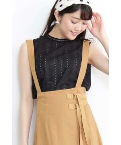 コットンレースノースリーブブラウス