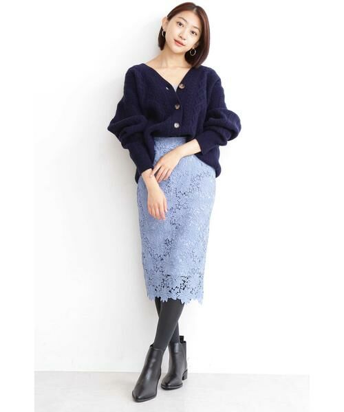 ＊＊N.Natural Beauty Basic / エヌ ナチュラルビューティーベーシック スカート | ケミカルレースタイトスカート | 詳細2