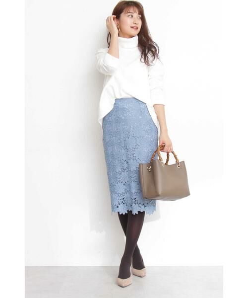 ＊＊N.Natural Beauty Basic / エヌ ナチュラルビューティーベーシック スカート | ケミカルレースタイトスカート | 詳細4