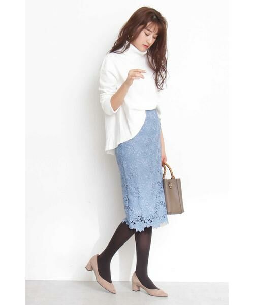 ＊＊N.Natural Beauty Basic / エヌ ナチュラルビューティーベーシック スカート | ケミカルレースタイトスカート | 詳細5