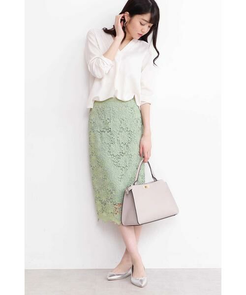 ＊＊N.Natural Beauty Basic / エヌ ナチュラルビューティーベーシック スカート | ケミカルレースタイトスカート | 詳細10