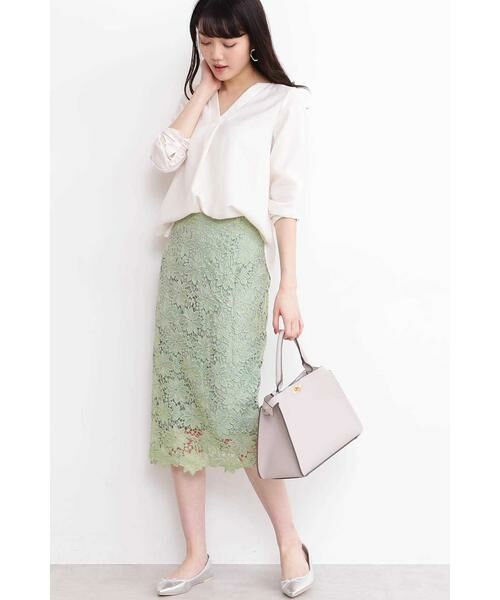 ＊＊N.Natural Beauty Basic / エヌ ナチュラルビューティーベーシック スカート | ケミカルレースタイトスカート | 詳細11