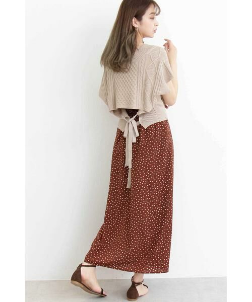 ＊＊N.Natural Beauty Basic / エヌ ナチュラルビューティーベーシック スカート | カシュクールタイトマキシスカート | 詳細3