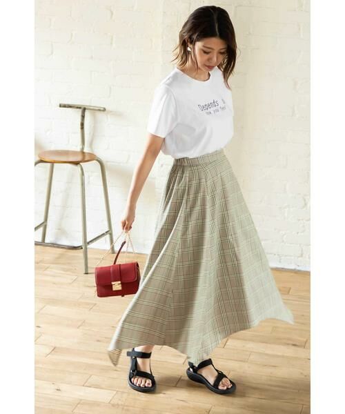＊＊N.Natural Beauty Basic / エヌ ナチュラルビューティーベーシック スカート | イレヘムチェックスカート | 詳細2