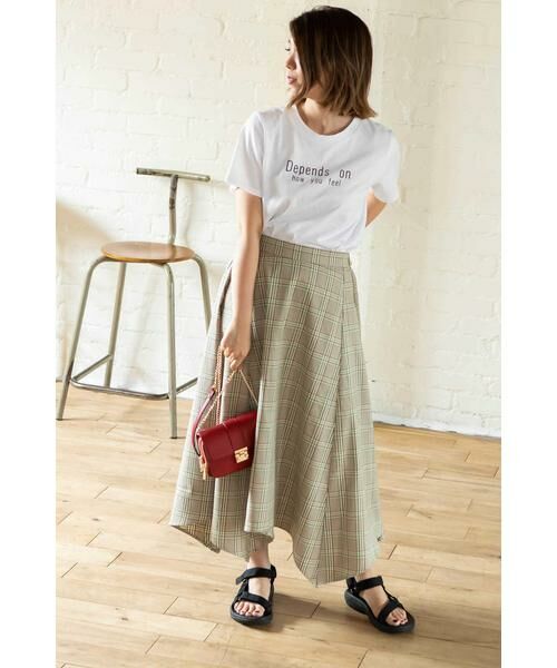 ＊＊N.Natural Beauty Basic / エヌ ナチュラルビューティーベーシック スカート | イレヘムチェックスカート | 詳細3